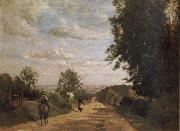 Corot Camille The road of sevres oil on canvas